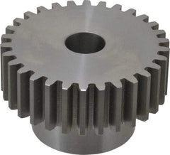 Boston Gear - 10 Pitch, 3" Pitch Diam, 30 Tooth Spur Gear - 1" Face Width, 3/4" Bore Diam, 2.02" Hub Diam, 14.5° Pressure Angle, Steel - Top Tool & Supply