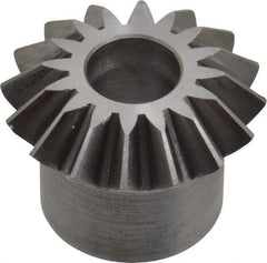 Boston Gear - 16 Pitch, 1" Pitch Diam, 16 Tooth Miter Gear - 0.23" Face Width, 3/8" Bore Diam, 3/4" Hub Diam, 20° Pressure Angle, Steel - Top Tool & Supply