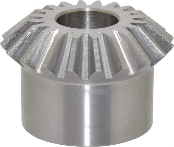 Boston Gear - 10 Pitch, 2" Pitch Diam, 20 Tooth Miter Gear - 0.45" Face Width, 3/4" Bore Diam, 1.62" Hub Diam, 20° Pressure Angle, Steel - Top Tool & Supply