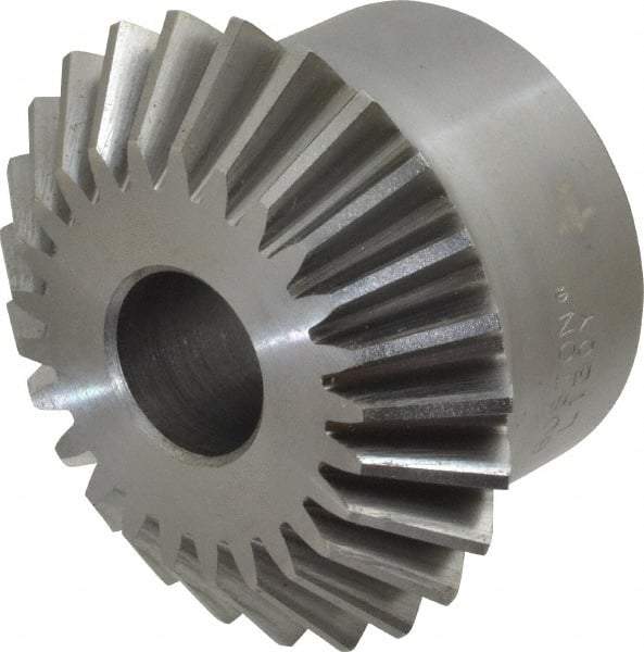 Boston Gear - 10 Pitch, 2-1/2" Pitch Diam, 25 Tooth Miter Gear - 0.56" Face Width, 3/4" Bore Diam, 2" Hub Diam, 20° Pressure Angle, Steel - Top Tool & Supply