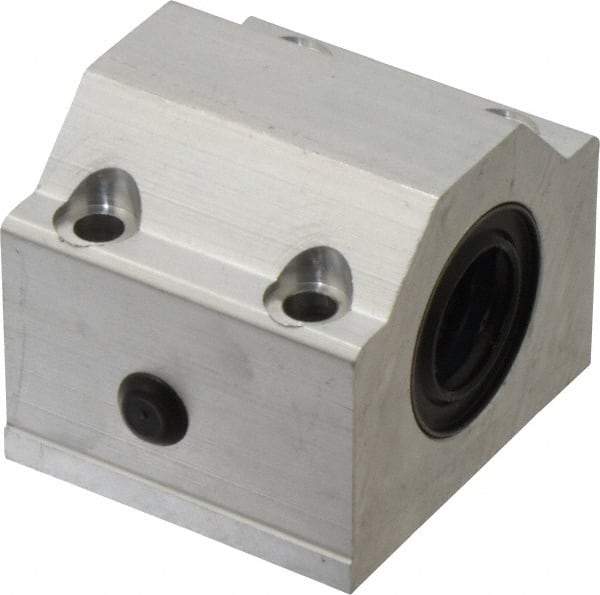 Thomson Industries - 20mm Inside Diam, 4,000 Lbs. Dynamic Capacity, Closed Single Pillow Block Linear Bearing - 50mm Overall Height x 60mm Overall Width, 32mm Btw Mount Hole Centers - Top Tool & Supply