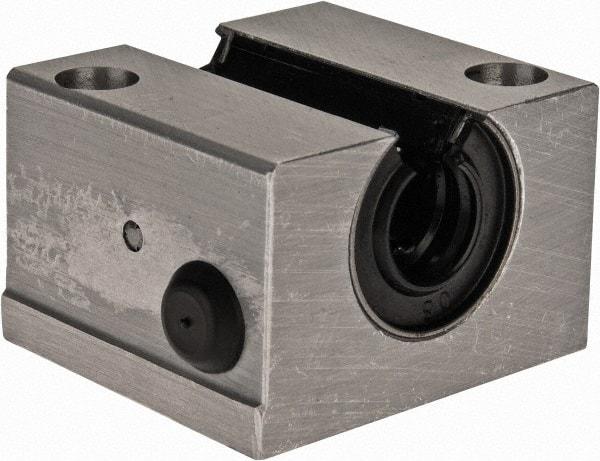 Thomson Industries - 12mm Inside Diam, 750 Lbs. Dynamic Capacity, Open Single Pillow Block Linear Bearing - 28mm Overall Height x 43" Overall Width, 23mm Btw Mount Hole Centers - Top Tool & Supply