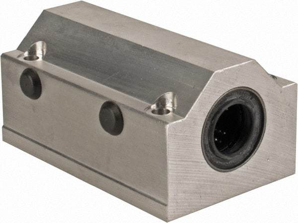 Thomson Industries - 16mm Inside Diam, 4,400 Lbs. Dynamic Capacity, Closed Twin Pillow Block Linear Bearing - 42mm Overall Height x 53mm Overall Width - Top Tool & Supply