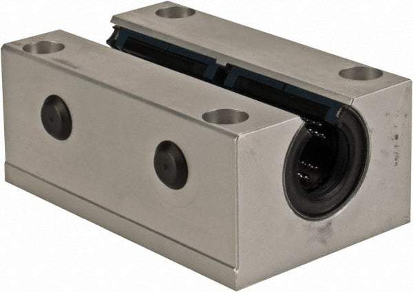 Thomson Industries - 16mm Inside Diam, 4,400 Lbs. Dynamic Capacity, Open Twin Pillow Block Linear Bearing - 35mm Overall Height x 53" Overall Width, 64mm Btw Mount Hole Centers - Top Tool & Supply