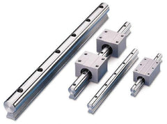 Thomson Industries - 1-1/2" Shaft Diam, 0.93" Base Width, Steel Shaft, Steel Rail, Round Shaft Assemblies - 3/8 Bolt, 24" Long - Top Tool & Supply