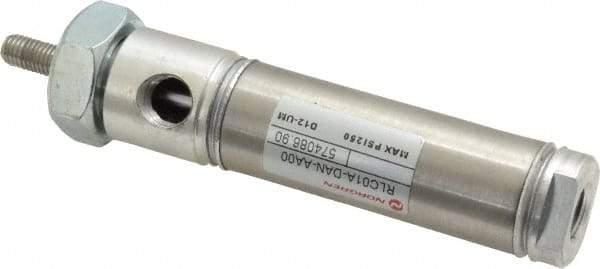 Norgren - 1" Stroke x 3/4" Bore Double Acting Air Cylinder - 1/8 Port, 1/4-28 Rod Thread - Top Tool & Supply