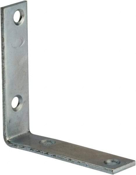 Value Collection - 3" Long x 3/4" Wide, Steel, Corner Brace - Zinc Plated - Top Tool & Supply