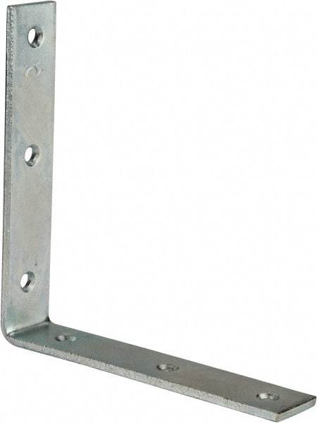 Value Collection - 6" Long x 1-1/4" Wide, Steel, Corner Brace - Zinc Plated - Top Tool & Supply