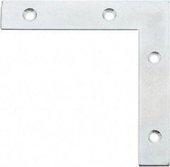 Value Collection - 5" Long x 0.870" Wide, Steel, Corner Brace - Zinc Plated - Top Tool & Supply