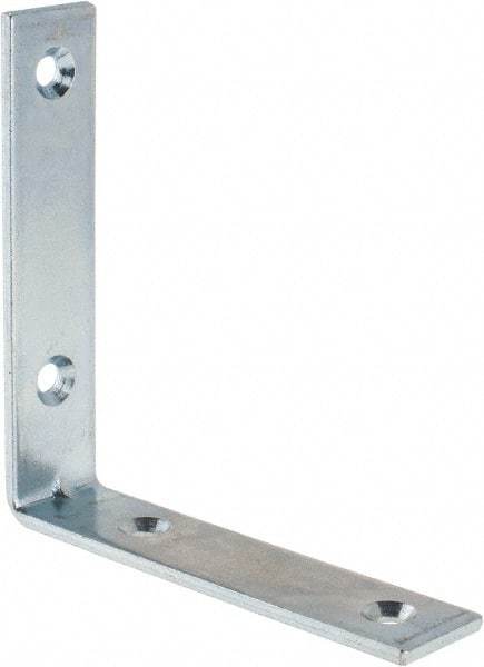 Value Collection - 3-1/2" Long x 3/4" Wide, Steel, Corner Brace - Zinc Plated - Top Tool & Supply