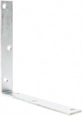 Value Collection - 8" Long x 1-1/4" Wide, Steel, Corner Brace - Zinc Plated - Top Tool & Supply