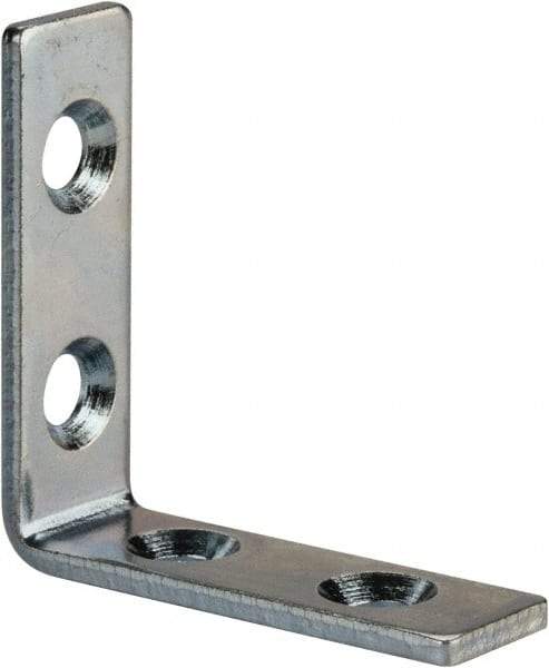 Value Collection - 1-1/2" Long x 1/2" Wide, Steel, Corner Brace - Zinc Plated - Top Tool & Supply