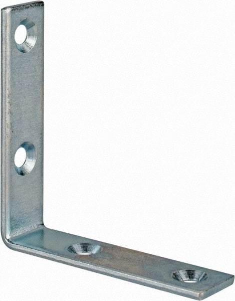 Value Collection - 2-1/2" Long x 0.620" Wide, Steel, Corner Brace - Zinc Plated - Top Tool & Supply