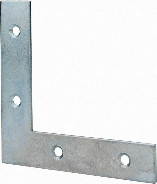 Value Collection - 4" Long x 0.870" Wide, Steel, Corner Brace - Zinc Plated - Top Tool & Supply