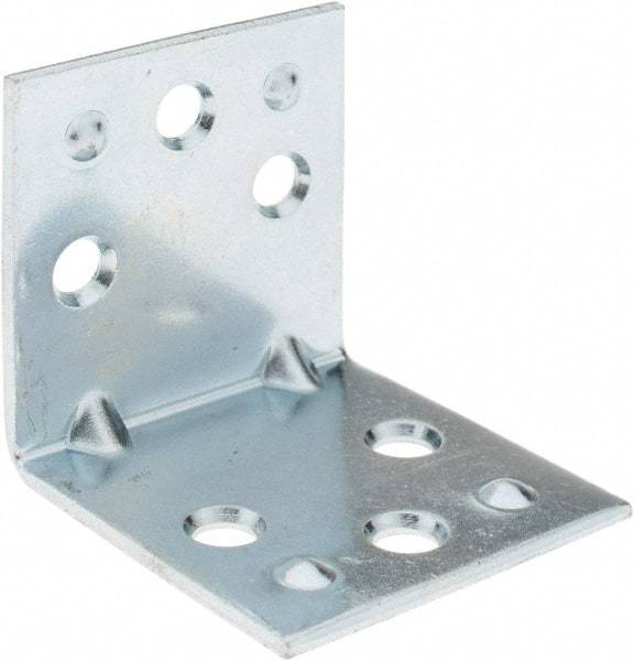 Value Collection - 1-1/2" Long x 1-1/2" Wide, Steel, Corner Brace - Zinc Plated - Top Tool & Supply