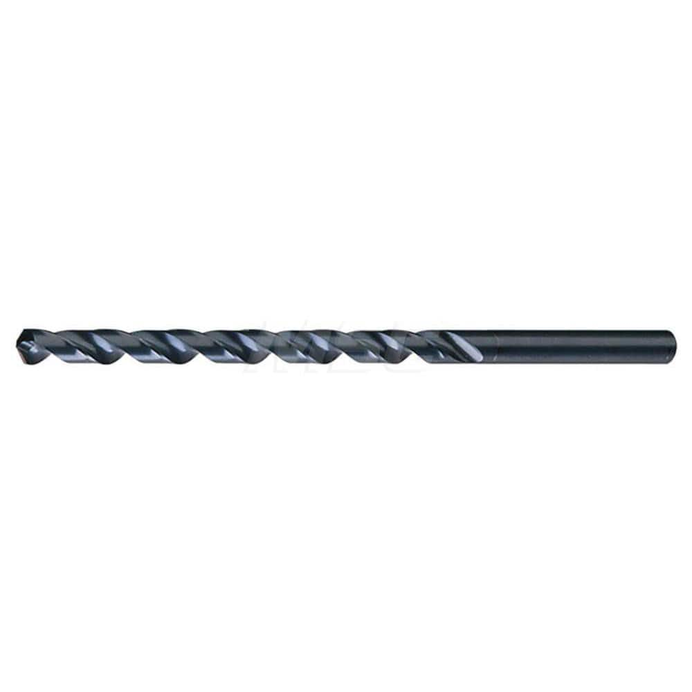 Extra Length Drill Bit: 0.7188″ Dia, 118 °, High Speed Steel Oxide Finish, 9″ Flute Length, 12″ OAL, Spiral Flute, Straight-Cylindrical Shank, Series 120X