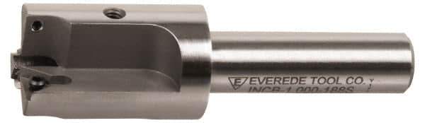 Everede Tool - 1-1/16 Inch Diameter, Interchangeable Pilot, Straight 1/2 Inch Shank Diameter, 3 Insert, Indexable Counterbore - 3.2 Inch Overall Length, TPGH 215 Insert, 3/16 Inch Pilot Hole Diameter Compatibility - Top Tool & Supply