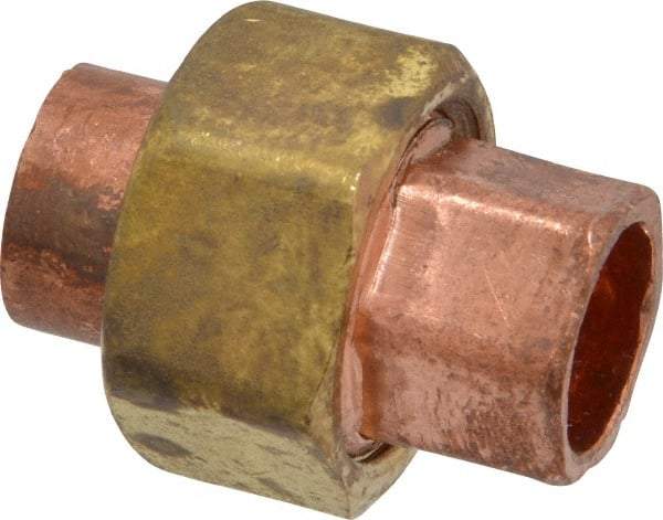 Mueller Industries - 3/8" Wrot Copper Pipe Union - C x C, Solder Joint - Top Tool & Supply