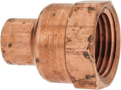 Mueller Industries - 1/4 x 3/8" Wrot Copper Pipe Adapter - C x F, Solder Joint - Top Tool & Supply