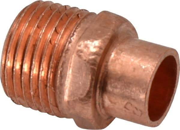 Mueller Industries - 3/8 x 1/2" Wrot Copper Pipe Adapter - C X M, Solder Joint - Top Tool & Supply