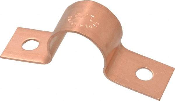 Mueller Industries - 1/2 Pipe, Copper, Pipe or Tube Strap - 2 Mounting Holes - Top Tool & Supply