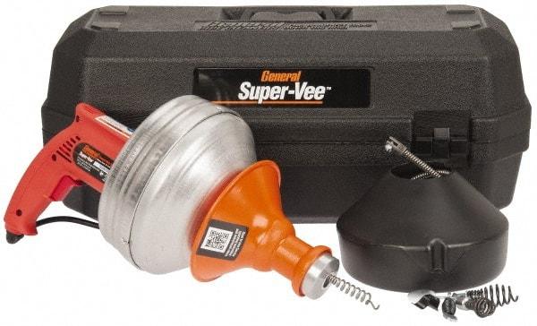 General Pipe Cleaners - Electric Battery Drain Cleaning Machine - For 3" Pipe, 500 Max RPM - Top Tool & Supply