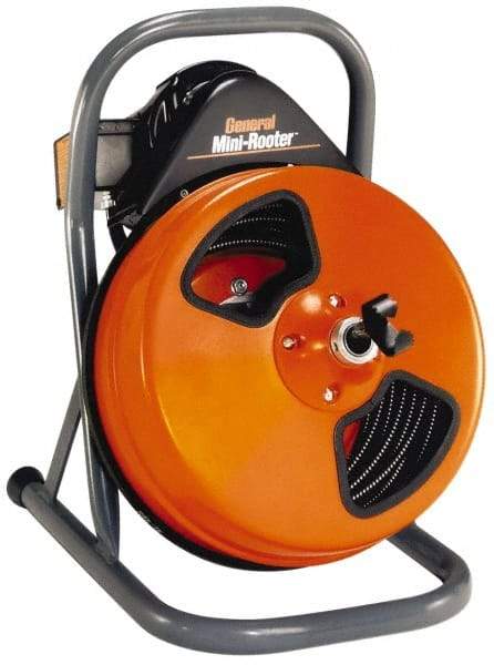 General Pipe Cleaners - Electric Battery Drain Cleaning Machine - For 3" Pipe, 75' Cable, 165 Max RPM - Top Tool & Supply