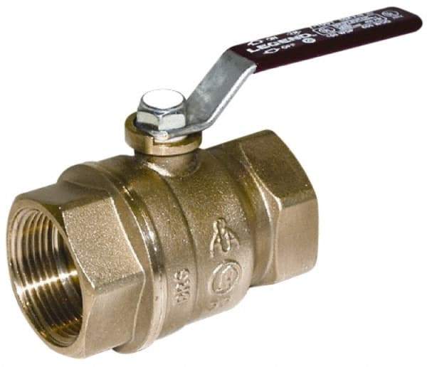 Legend Valve - 4" Pipe, Full Port, Brass Standard Ball Valve - Inline - One Way Flow, FNPT x FNPT Ends, Lever Handle, 400 WOG, 150 WSP - Top Tool & Supply