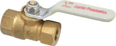 Value Collection - 1/8" Pipe, Standard Port, Brass Standard Ball Valve - Inline - One Way Flow, FNPT x FNPT Ends, Lever Handle, 400 WOG, 125 WSP - Top Tool & Supply