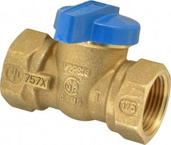 Legend Valve - 3/4" Pipe, Brass, Straight without Side Tap, Gas Ball Valve - 175 psi WOG Rating, Wedge Handle, FNPT x FNPT End Connections, 1 Piece - Top Tool & Supply