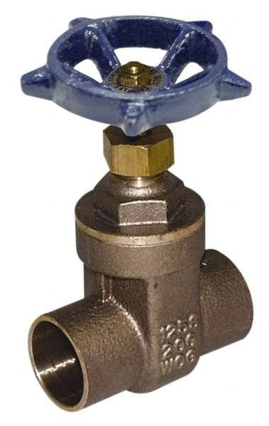 Legend Valve - 4" Pipe, Soldered Bronze Solid Wedge Stem Gate Valve - 200 WOG, 125 WSP, Screw-In Bonnet - Top Tool & Supply