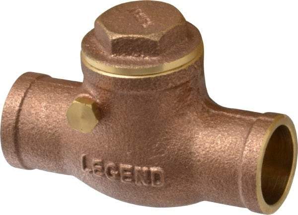 Legend Valve - 3/4" Brass Check Valve - Soldered x Soldered, 200 WOG - Top Tool & Supply