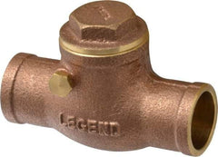 Legend Valve - 3/4" Brass Check Valve - Soldered x Soldered, 200 WOG - Top Tool & Supply