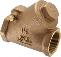 Legend Valve - 1-1/2" Bronze Check Valve - Y-Pattern, FNPT x FNPT, 300 WOG - Top Tool & Supply