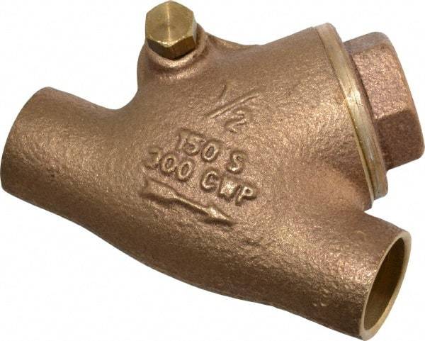 Legend Valve - 1/2" Bronze Check Valve - Y-Pattern, Soldered x Soldered, 300 WOG - Top Tool & Supply