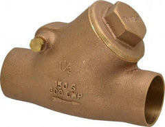 Legend Valve - 1-1/2" Bronze Check Valve - Y-Pattern, Soldered x Soldered, 300 WOG - Top Tool & Supply