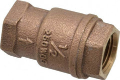 Legend Valve - 1/2" Bronze Check Valve - Inline, FNPT x FNPT, 250 WOG - Top Tool & Supply