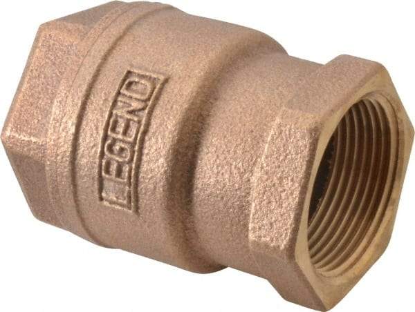 Legend Valve - 1-1/4" Bronze Check Valve - Inline, FNPT x FNPT, 250 WOG - Top Tool & Supply