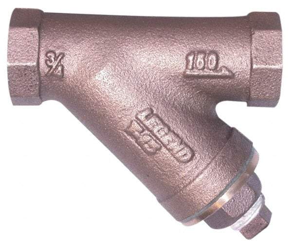 Legend Valve - 3" Pipe, FNPT Ends, Cast Iron Y-Strainer - 500 psi WOG Rating, 250 psi WSP Rating - Top Tool & Supply