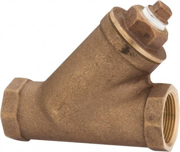 Legend Valve - 1-1/4" Pipe, FNPT Ends, Bronze Y-Strainer - 300 psi WOG Rating, 150 psi WSP Rating - Top Tool & Supply