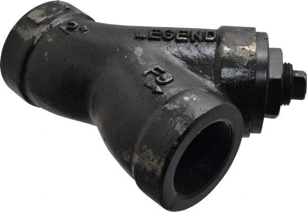 Legend Valve - 2" Pipe, FNPT Ends, Cast Iron Y-Strainer - 500 psi WOG Rating, 250 psi WSP Rating - Top Tool & Supply