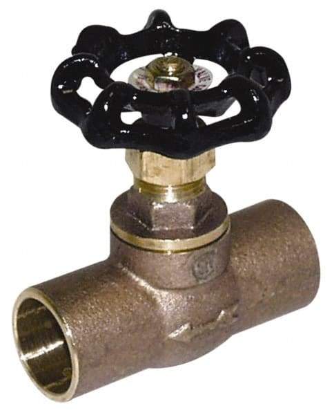 Legend Valve - 1/2" Pipe, 125 psi WOG Rating, Lead Free Brass, Stop Valve - Handwheel Handle, C x C Sweat End Connections - Top Tool & Supply