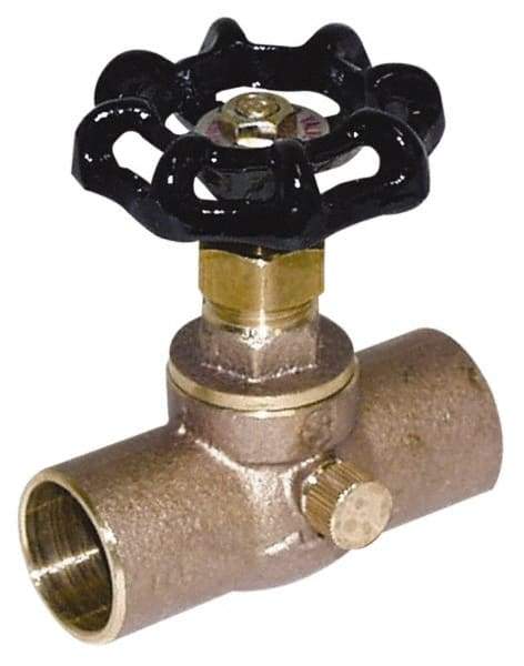 Legend Valve - 1/2" Pipe, 125 psi WOG Rating, Lead Free Brass Stop & Waste Valve - Handwheel Handle, FNPT x FNPT End Connections - Top Tool & Supply