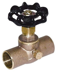 Legend Valve - 3/4" Pipe, 125 psi WOG Rating, Lead Free Brass Stop & Waste Valve - Handwheel Handle, C x C Sweat End Connections - Top Tool & Supply