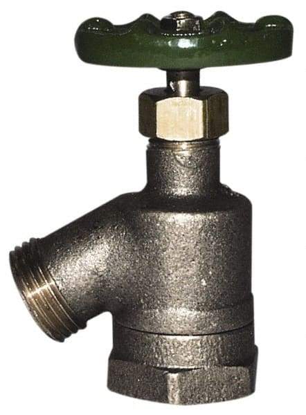 Legend Valve - 1/2" Pipe, Lead Free Brass Bent Nose Garden Valve, Sillcock - Handwheel Handle, FNPT x MGHT End Connections, 125 psi WOG Rating - Top Tool & Supply