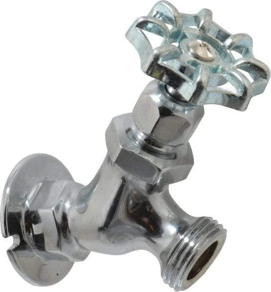 Legend Valve - 1/2" Pipe, Chrome Plated Brass Sillcock - Handwheel Handle, FNPT x GHT End Connections, 125 psi WOG Rating - Top Tool & Supply