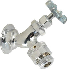 Legend Valve - 3/4" Pipe, Chrome Plated Brass Sillcock with Vacuum Breaker - Handwheel Handle, FNPT x GHT End Connections, 125 psi WOG Rating - Top Tool & Supply