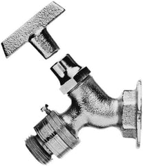 Legend Valve - 3/4" Pipe, Chrome Plated Brass Sillcock with Vacuum Breaker - Loosekey Handle, FNPT x GHT End Connections, 125 psi WOG Rating - Top Tool & Supply