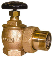 Legend Valve - 1-1/4" Pipe, 60 psi WOG Rating, FNPT x Male Union End Connections, Handwheel Steam Angle Radiator Valve - 15 psi Steam Pressure Rating, Bronze - Top Tool & Supply