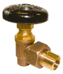 Legend Valve - 3/4" Pipe, 60 psi WOG Rating, Soldered x Male Union End Connections, Handwheel Hot Water Angle Radiator Valve - 125 psi Steam Pressure Rating, Bronze - Top Tool & Supply